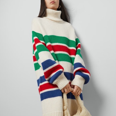 (W) GUCCI 多色條紋高領毛衣 764695-XKDQW-9275 Lookbook (W) GUCCI 多色條紋高領毛衣 764695-XKDQW-9275