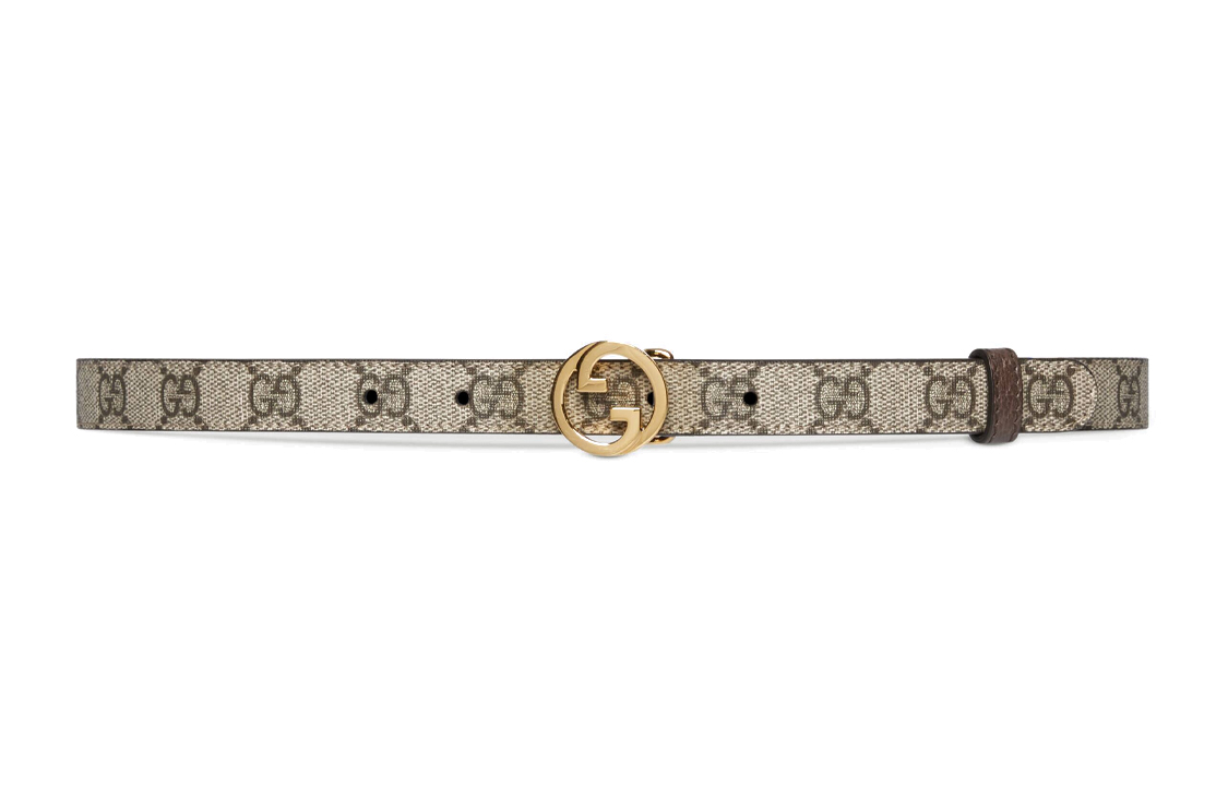 Order (Women) GUCCI  Narrow Double G Belt in Light Brown Leather, 2cm Width. 723073K9GSG8367