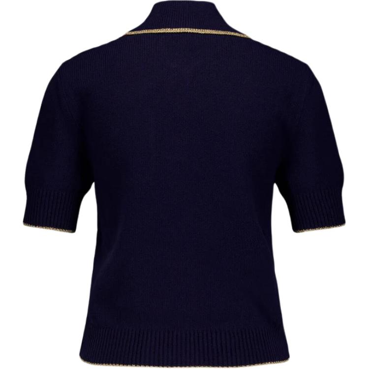 (Women) GUCCI  Navy Blue Polo Shirt with Buttoned Collar Slim Fit. 748922-XKCHF-4769 圖 3