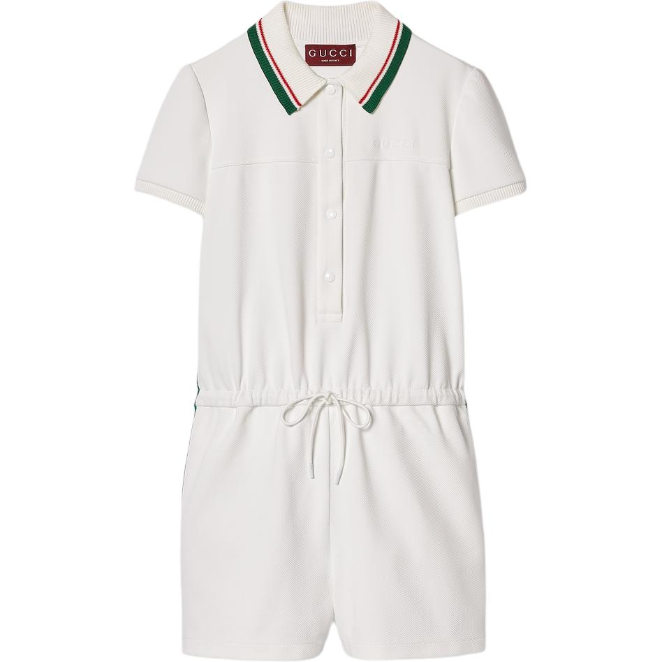 Order (W) 구찌 오프화이트 칼라 컬러블록 반팔 점프수트 789159-XJGK3-9799