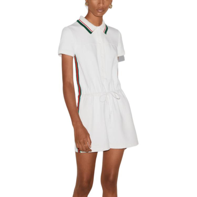 Purchase (W) 구찌 오프화이트 칼라 컬러블록 반팔 점프수트 789159-XJGK3-9799