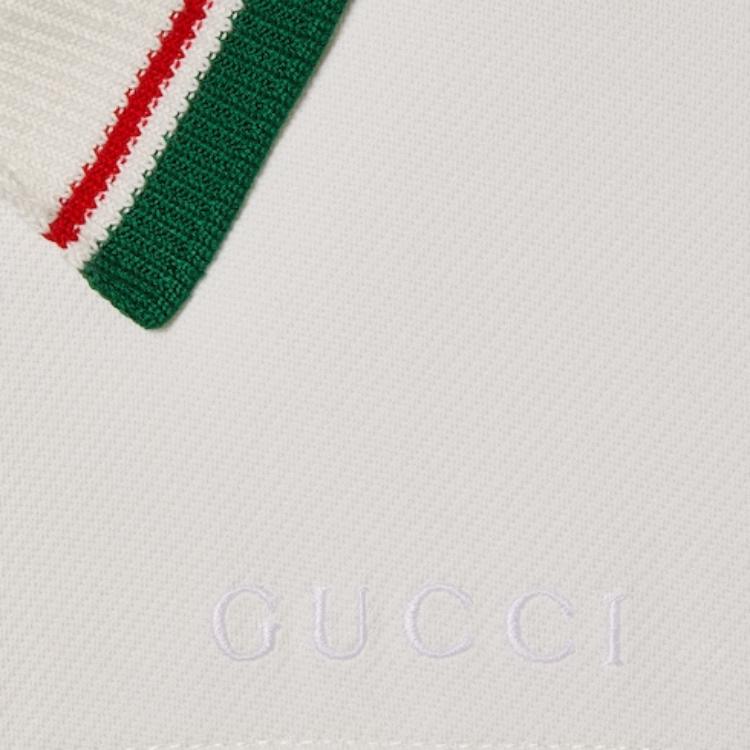 Details for (W) 구찌 오프화이트 칼라 컬러블록 반팔 점프수트 789159-XJGK3-9799