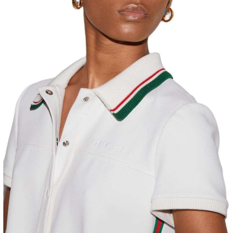 Sizing (W) 구찌 오프화이트 칼라 컬러블록 반팔 점프수트 789159-XJGK3-9799