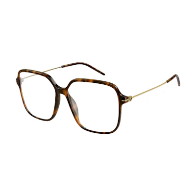 (Women) GUCCI Optical Glasses Brown Alloy Irregular Frame SS23 Collection. GG1271O-002