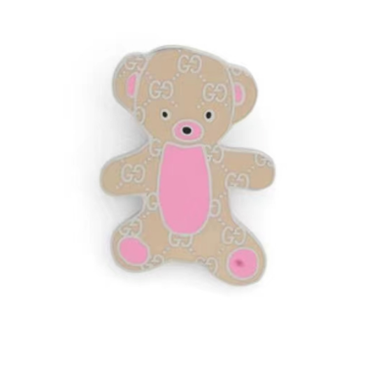 (Women) GUCCI  Pink Animal-Shaped Brass Brooch. 741744-J1630-8488