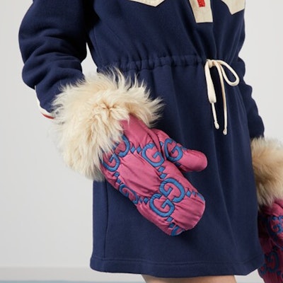 (W) GUCCI 粉色羊绒logo设计手套 7313874HAVE8777 Shop (W) GUCCI 粉色羊绒logo设计手套 7313874HAVE8777