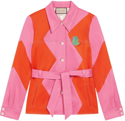 (W) GUCCI ピンク刺繍バニージャケット コントラストカラー付き. 723531-XJE2Z-5887 Buy (W) GUCCI ピンク刺繍バニージャケット コントラストカラー付き. 723531-XJE2Z-5887