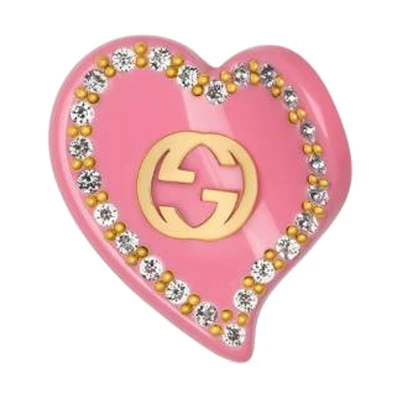 (Women) GUCCI Pink Heart Resin Hair Clip Accessory. 753884I98758522