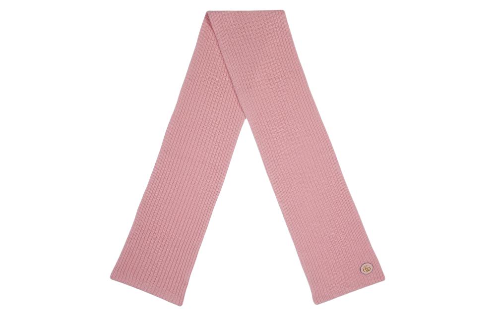 (Women) GUCCI  Pink Knit Scarf with Letter Logo. 7734263GB025800 圖 2