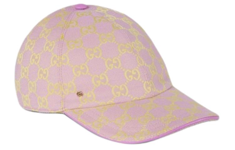 Lookbook (W) GUCCI Topi Baseball Kanvas Bordir Logo Warna Pink. 7484754HG628772