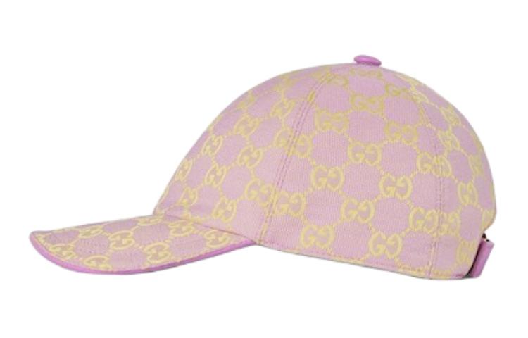 Shop (W) GUCCI Topi Baseball Kanvas Bordir Logo Warna Pink. 7484754HG628772