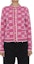 Order (Women) GUCCI Pink Logo Pattern Knit Button Crewneck Sweater. 713300-XKCNA-5820