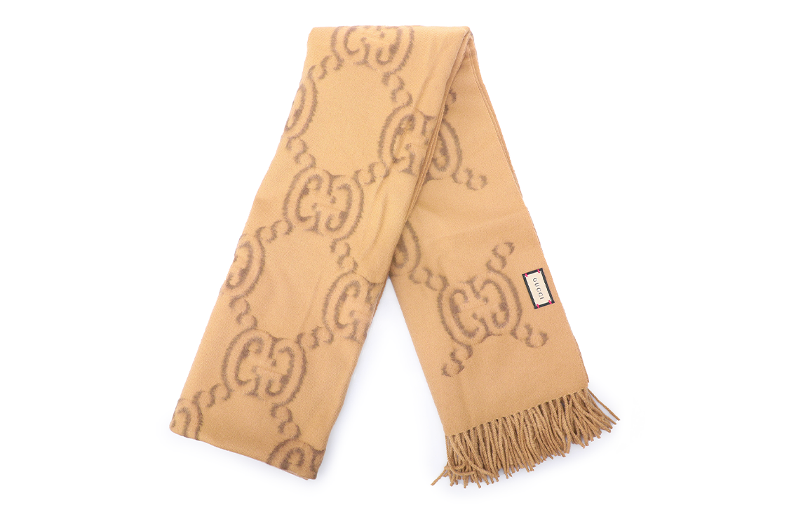 Shop (W) GUCCI 印花羊毛围巾 675876-3G200-9864