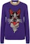 Buy (Women) GUCCI Purple Crewneck Sweater with Animal Print Design. 503897-X9P16-5266