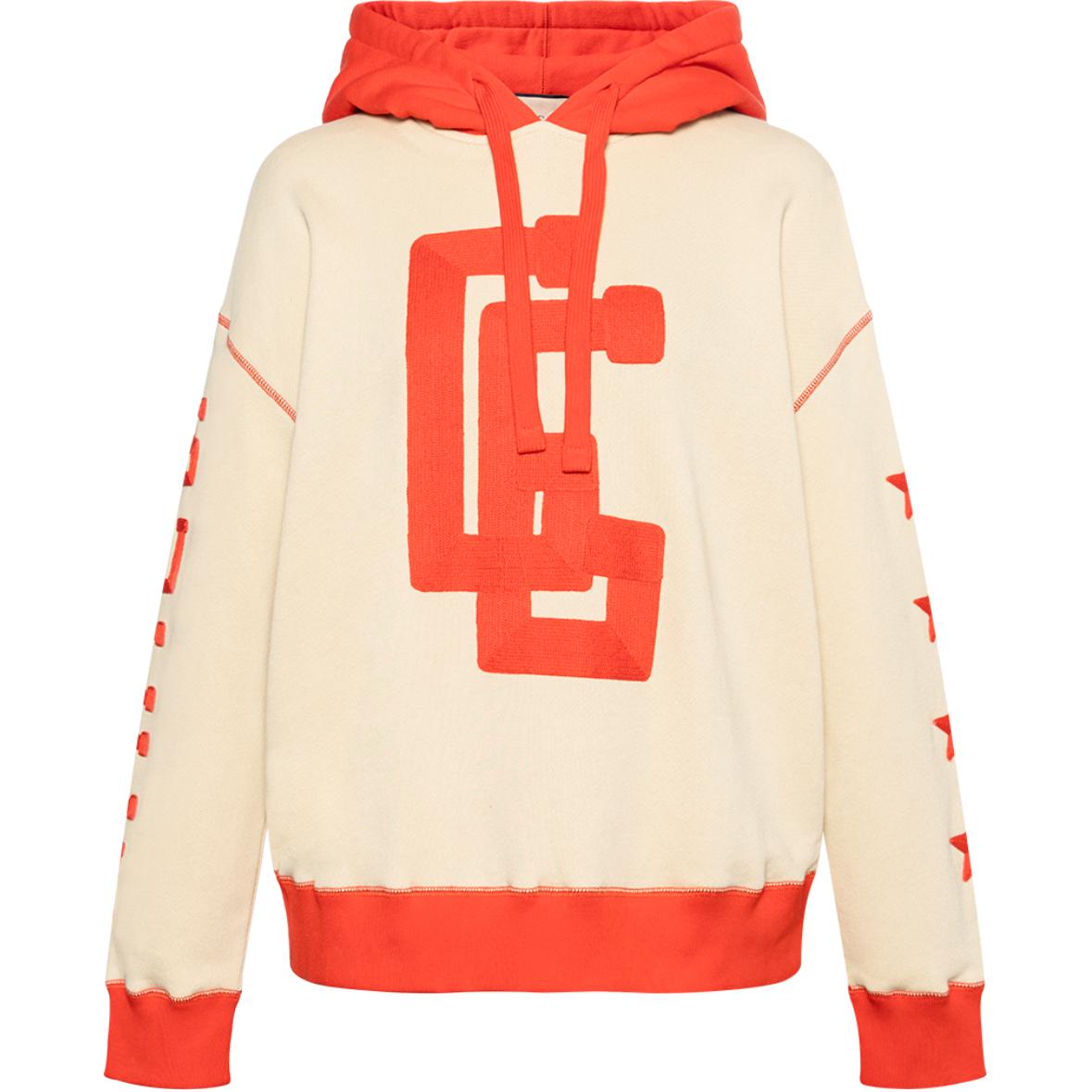 (Women) GUCCI  Red and Yellow Hoodie with Letter Logo Print. 671508-XJDRU-9028 圖 2