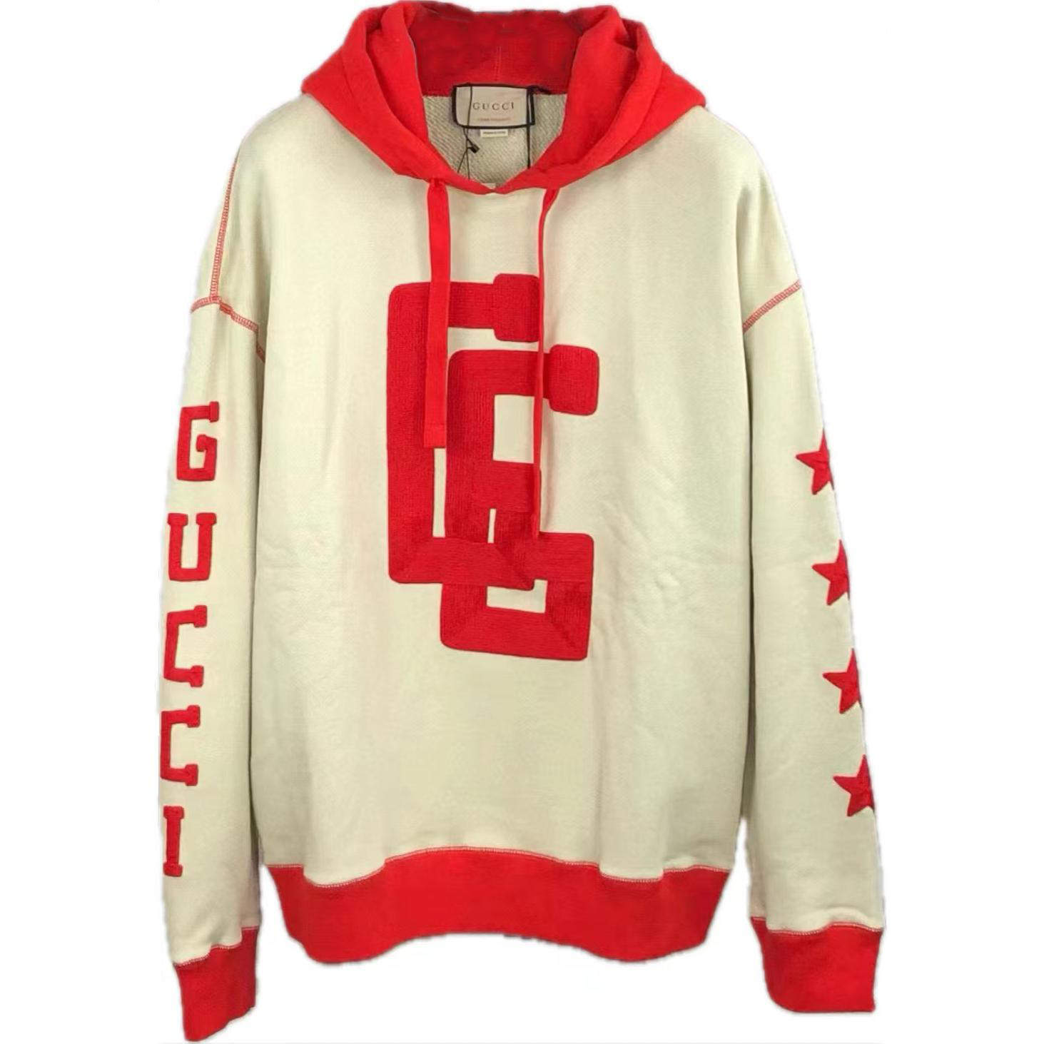 (Women) GUCCI  Red and Yellow Hoodie with Letter Logo Print. 671508-XJDRU-9028 圖 4