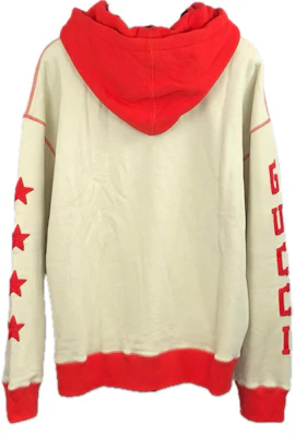 (Women) GUCCI Red and Yellow Hoodie with Letter Logo Print. 671508-XJDRU-9028 Purchase (Women) GUCCI Red and Yellow Hoodie with Letter Logo Print. 671508-XJDRU-9028