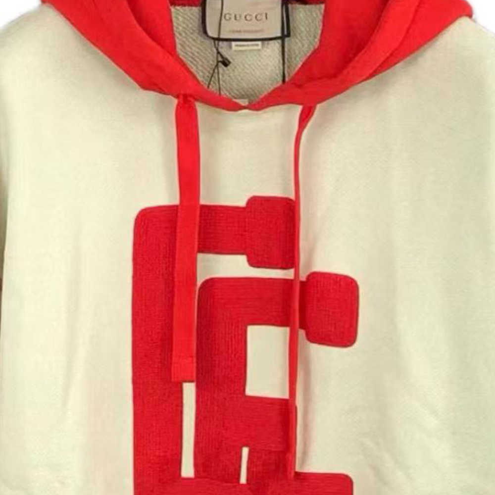 (Women) GUCCI  Red and Yellow Hoodie with Letter Logo Print. 671508-XJDRU-9028 圖 6