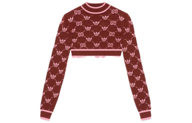 (Women) GUCCI  Red Crewneck Long Sleeve Knit Sweater 693829XKCVF6232 圖 2