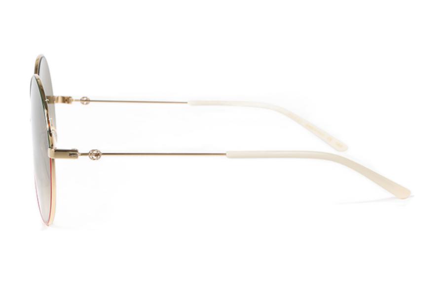 (Women) GUCCI  Retro Round Metal Sunglasses with Brown Lens GG0395S-003 圖 5