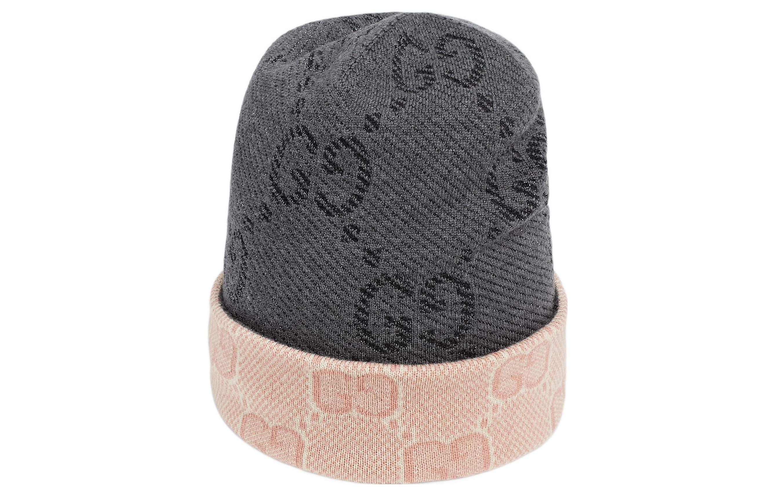 (Women) GUCCI  Reversible GG Knit Beanie Grey. 732261-3GAKE-1272