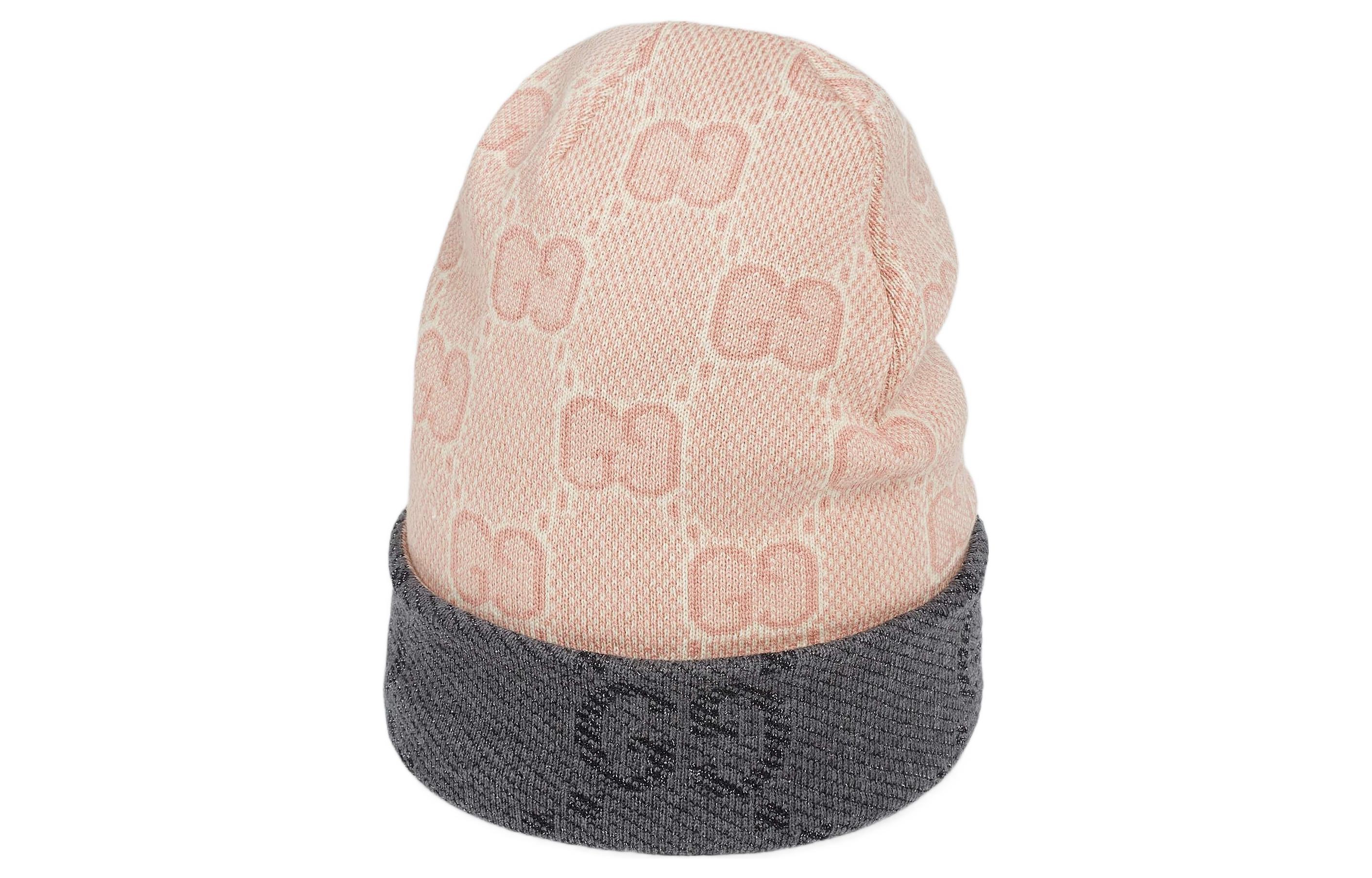 Shop (Women) GUCCI  Reversible GG Knit Beanie Grey. 732261-3GAKE-1272