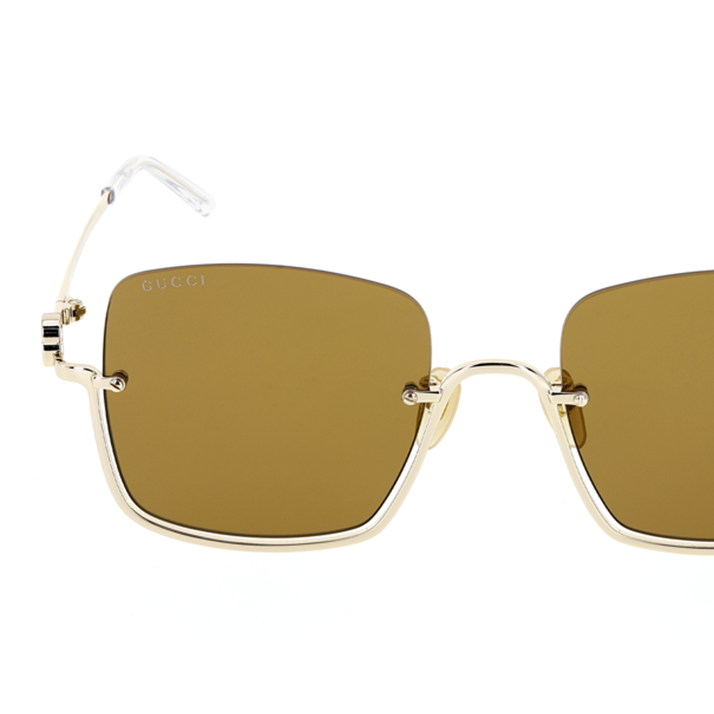 (Women) GUCCI  Semi-Rimless Gold Alloy Square Sunglasses with Logo - SS23 GG1279S-002 圖 5