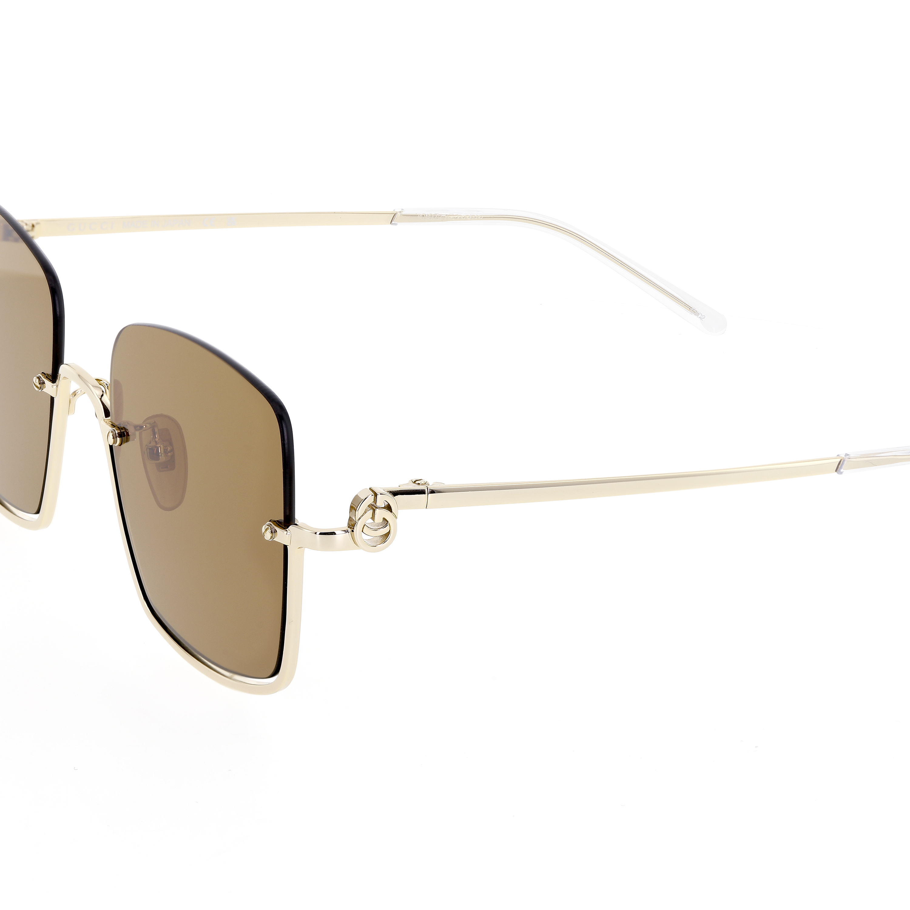(Women) GUCCI  Semi-Rimless Gold Alloy Square Sunglasses with Logo - SS23 GG1279S-002 圖 6
