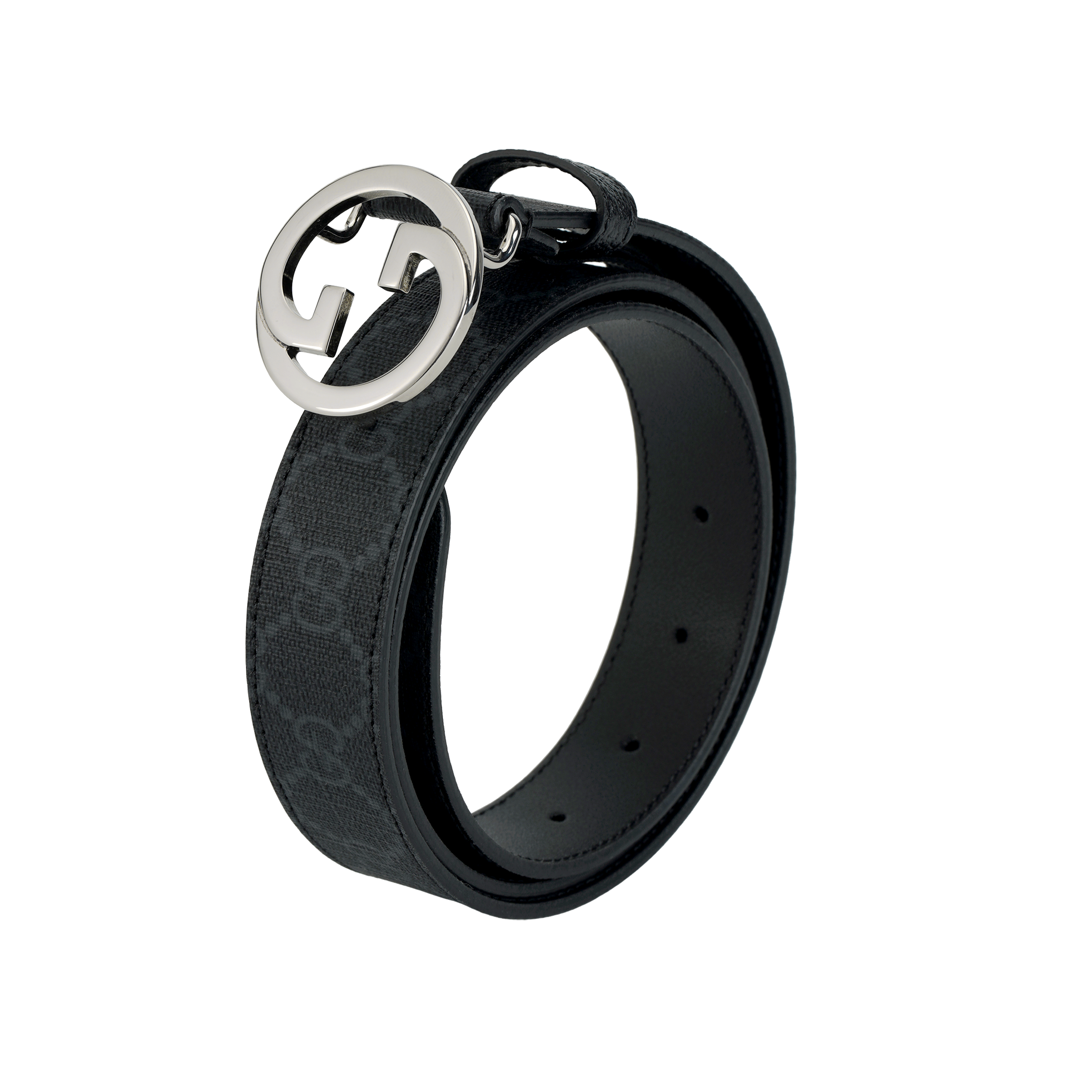 Shop (Women) GUCCI  Signature Monogram Canvas Belt 3cm 734771KAAAD1000