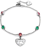 (Women) GUCCI Silver Heart Pendant Bracelet Pure Silver 502150J2874852218 (Women) GUCCI Silver Heart Pendant Bracelet Pure Silver 502150J2874852218