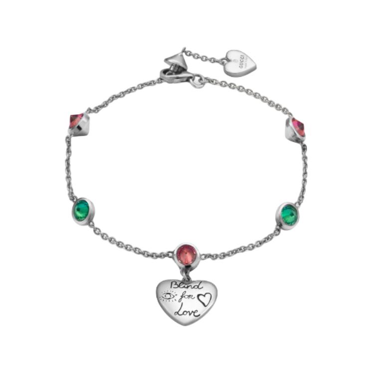 Order (W) 구찌 실버 하트 펜던트 팔찌 순은 502150J2874852218