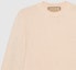 Shop (Women) GUCCI Solid Color Jacquard Knit Sweater Khaki 695798-XKCE7-9163