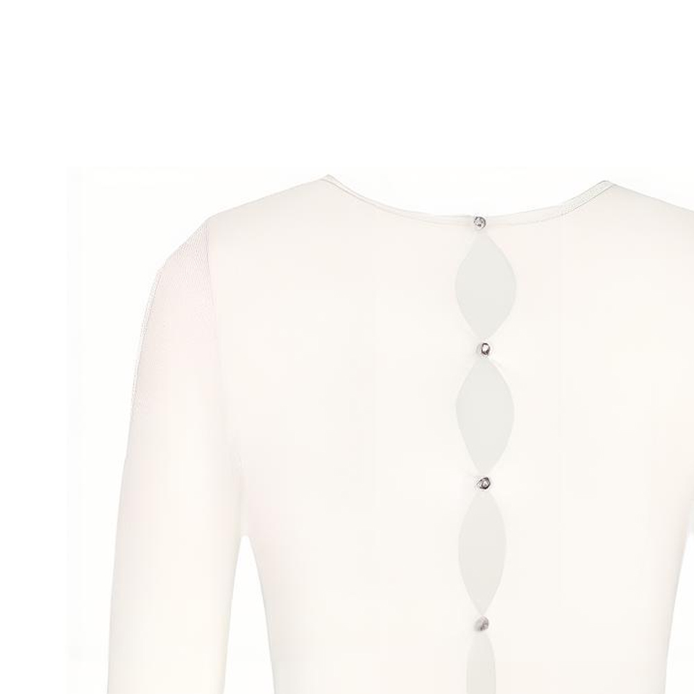 Purchase (Women) GUCCI  Solid Color Single-Breasted White Long Sleeve Sweater 766172-XKDJX-9200