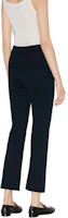 Shop (Women) GUCCI Solid Mid-Rise Flared Casual Pants Dark Blue. 784934-ZAM6R-4433