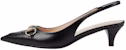 (W) Gucci 'Koleksi Musim Bunga Musim Panas Horsebit Slingback Tumit Cone Hitam' 782407DMBT0-1000