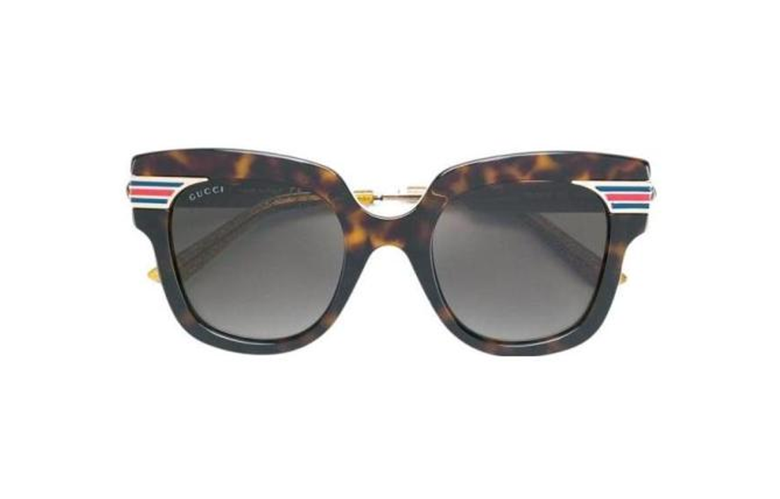(Women) GUCCI  Square Acetate Sunglasses Tortoiseshell Frame with Logo. 6493074 圖 3