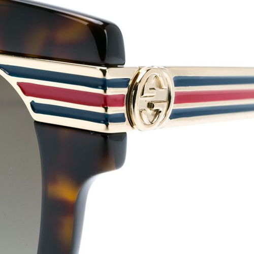 (Women) GUCCI  Square Acetate Sunglasses Tortoiseshell Frame with Logo. 6493074 圖 4