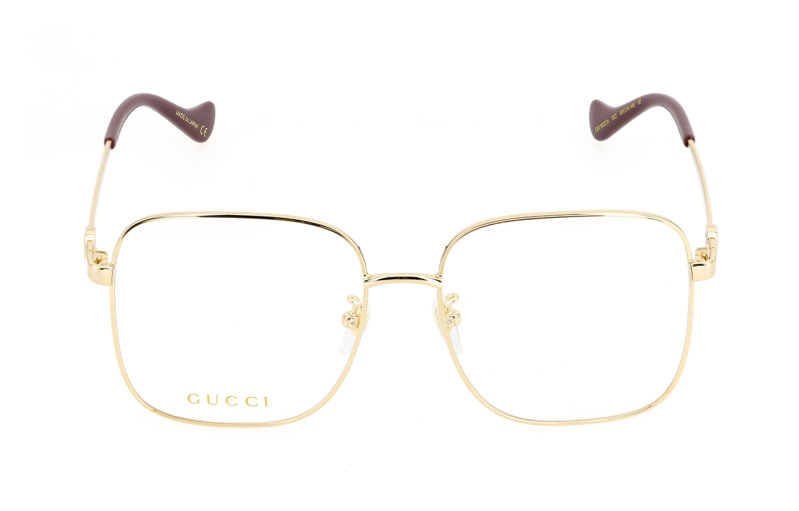 (Women) GUCCI  Square Optical Eyeglasses with Logo Detail - Red Brown. GG1092OA-002 圖 5