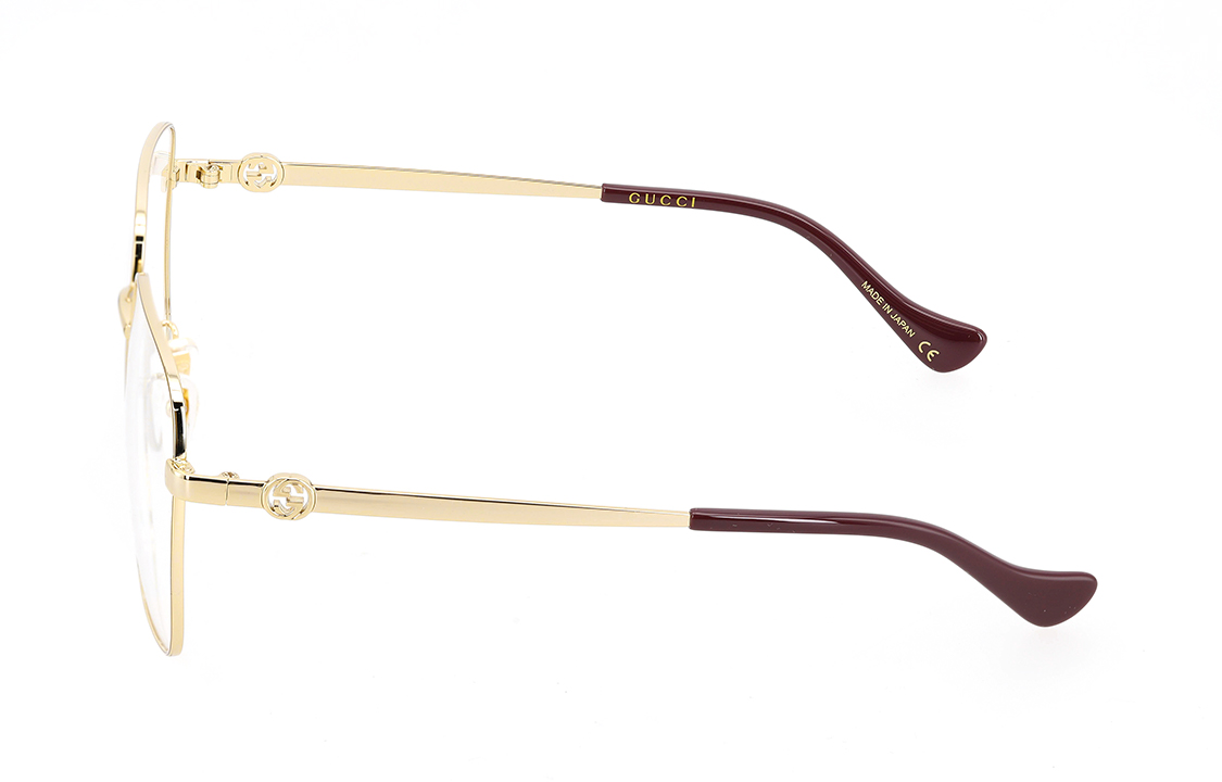 (Women) GUCCI  Square Optical Eyeglasses with Logo Detail - Red Brown. GG1092OA-002 圖 6