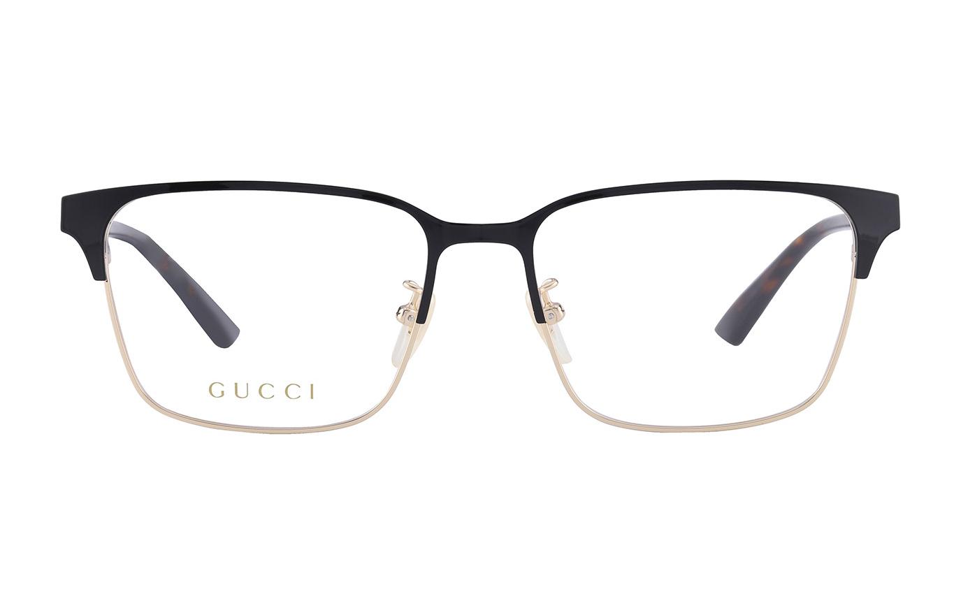 Lookbook (W) 구찌 스퀘어 로고 안경, 합금 테, 멀티 컬러 옵션. GG0756-2