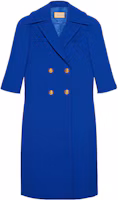 Order (Women) GUCCI SS22 Double-Breasted Long Coat in Royal Blue. 669523-ZHW10-4096