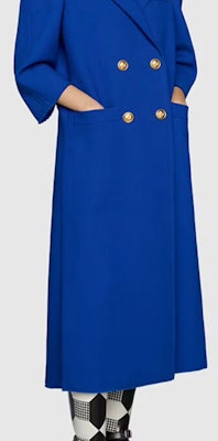 (W) GUCCI 2022春夏皇家藍雙排扣長版大衣 669523-ZHW10-4096 Details for (W) GUCCI 2022春夏皇家藍雙排扣長版大衣 669523-ZHW10-4096