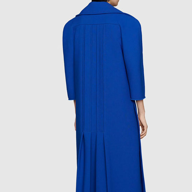 Sizing (W) GUCCI 2022春夏皇家藍雙排扣長版大衣 669523-ZHW10-4096