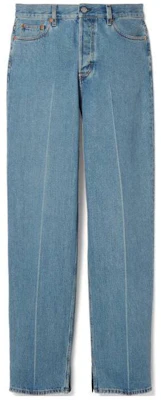 (W) GUCCI 直筒蓝色牛仔裤 带纯色设计与拉链口袋。 786815-XDCXM-4011 Buy (W) GUCCI 直筒蓝色牛仔裤 带纯色设计与拉链口袋。 786815-XDCXM-4011