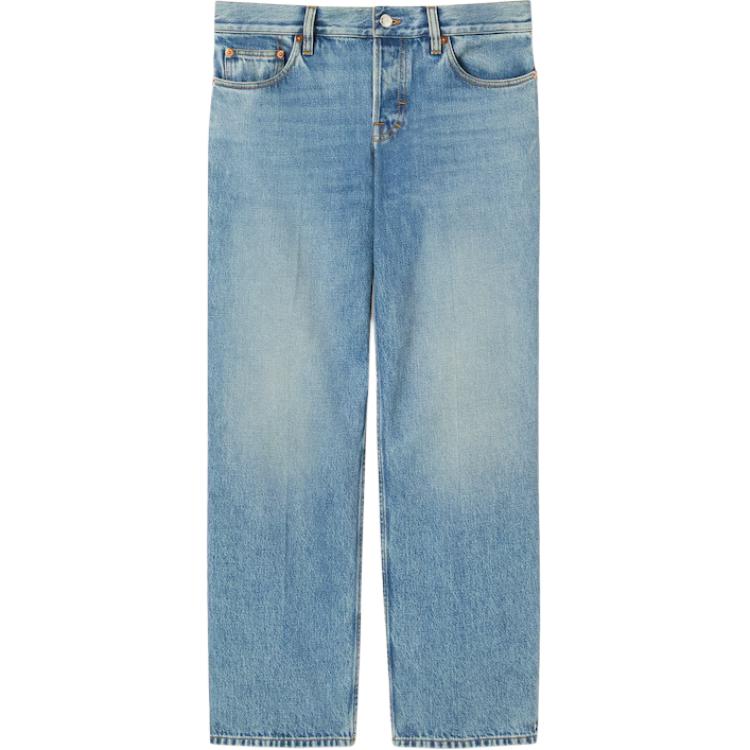 (Women) GUCCI  Straight-Leg Cotton Five-Pocket Jeans Light Blue 812233-XDC7S-4009
