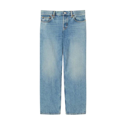 (Women) GUCCI Straight-Leg Cotton Five-Pocket Jeans Light Blue 812233-XDC7S-4009