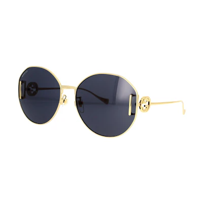(Women) GUCCI Stylish Oval Gold Alloy Frame Sunglasses. GG1206SA002