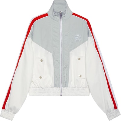 (Women) GUCCI Technical Jersey Zip Sweatshirt White Colorblock Jacket. 766956-XJF6G-9267 Buy (Women) GUCCI Technical Jersey Zip Sweatshirt White Colorblock Jacket. 766956-XJF6G-9267