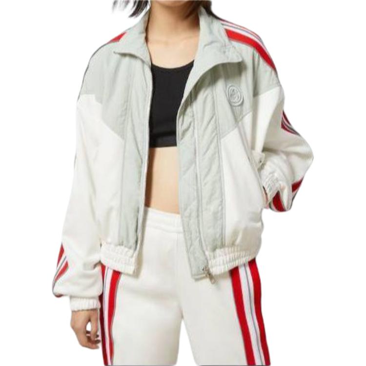 Shop (Women) GUCCI  Technical Jersey Zip Sweatshirt White Colorblock Jacket. 766956-XJF6G-9267