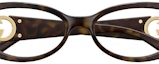 Shop (Women) GUCCI Tortoiseshell Oval Acetate Optical Glasses with Logo Design GG1693O